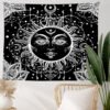 Psychedelic Mandala Tapestry Black Sun And Moon Tapestry Wall Hanging Gossip Tapestries Hippie Wall Rugs Dorm Decor Blanket