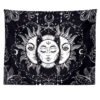 Psychedelic Mandala Tapestry Black Sun And Moon Tapestry Wall Hanging Gossip Tapestries Hippie Wall Rugs Dorm Decor Blanket