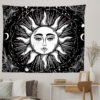 Psychedelic Mandala Tapestry Black Sun And Moon Tapestry Wall Hanging Gossip Tapestries Hippie Wall Rugs Dorm Decor Blanket