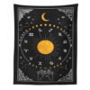 Psychedelic Moon Starry Tapestry 12 Constellation Wall Hanging Room Sky Carpet Dorm Tapestries Art Home Decoration Accessories