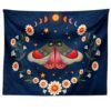 Psychedelic Moon Starry Tapestry Flower Wall Hanging Room Butterfly Carpet Dorm Tapestries Art Home Decoration Accessories