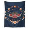 Psychedelic Moon Starry Tapestry Flower Wall Hanging Room Butterfly Carpet Dorm Tapestries Art Home Decoration Accessories