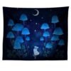 Psychedelic Mushroom Tapestry Starry Tapestry Trippy Moon Wall Tapestry Fantasy Girls Tapestry Wall Hanging for Home Decor