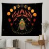 Psychedelic Sun Moon Tapestry Wall Hanging Insect Wall Tapestry Botanical Tapestry for Bedroom Living Room Home Wall Decor