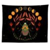 Psychedelic Sun Moon Tapestry Wall Hanging Insect Wall Tapestry Botanical Tapestry for Bedroom Living Room Home Wall Decor