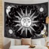 Psychedelic Sun and Moon Tapestry