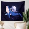 Psychedelic Whale Tapestry Wall Hanging Moon Girls Tapestry Plant Wall Tapestry for Bedroom Living Room Dorm Home Decor