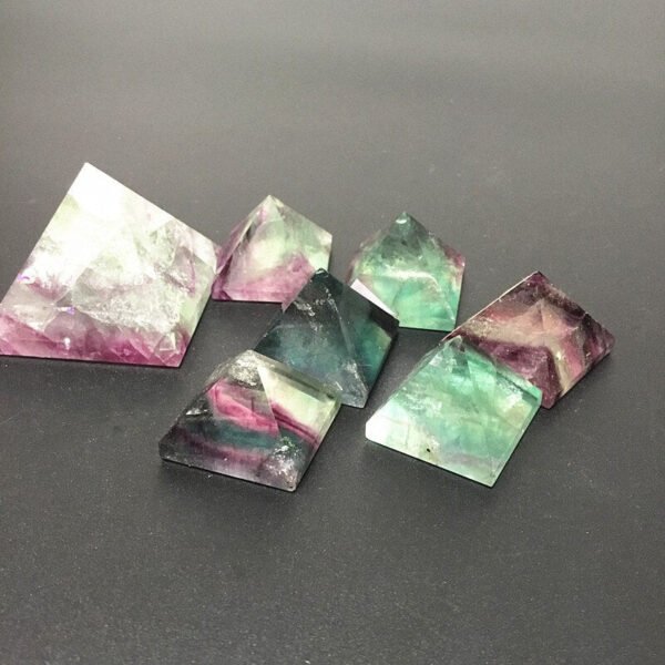 Magicun Crystal~Pure natural crystal pyramid colorful fluorite pyramid green blue purple fluorite tower decoration wholesale