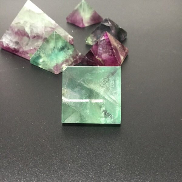 Magicun Crystal~Pure natural crystal pyramid colorful fluorite pyramid green blue purple fluorite tower decoration wholesale
