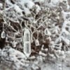 Quartz Crystal Necklace Silver Plated Branches Pendant, Elven Jewelry,Droplets Necklace, Witchy, Pagan, Gift for Her