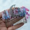 Quartz Jewelry Advanced Handmade Hair Comb Natural Citrine Amethyst White Crystal Moon Star Crystal