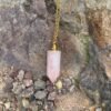 Quartz Necklace Perfume Bottle Pendant Rose Quartz White Crystal Smoked Quartz Necklace Stainless Steel Chain Jewelry Gift
