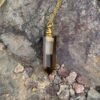 Quartz Necklace Perfume Bottle Pendant Rose Quartz White Crystal Smoked Quartz Necklace Stainless Steel Chain Jewelry Gift