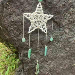 Quartz star rattan ornaments crystal ornaments Witches hanging car decoration Magic Protection Banish Evil Wicca Pagan charms