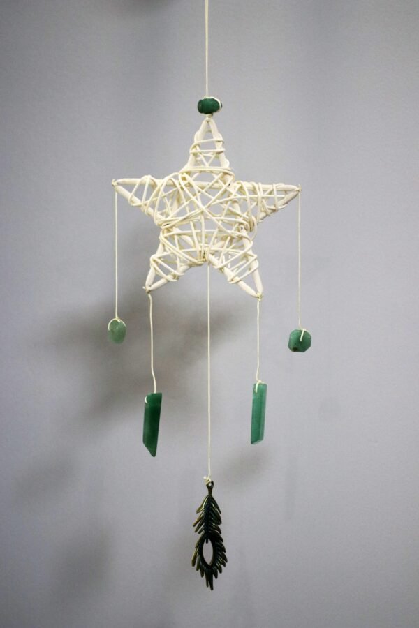 Quartz star rattan ornaments crystal ornaments Witches hanging car decoration Magic Protection Banish Evil Wicca Pagan charms