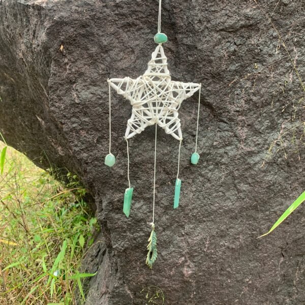 Quartz star rattan ornaments crystal ornaments Witches hanging car decoration Magic Protection Banish Evil Wicca Pagan charms