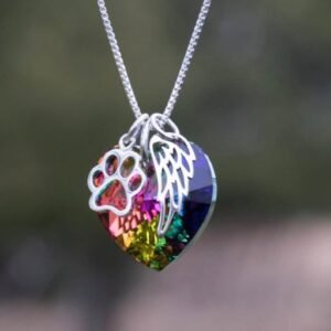 Rainbow Bridge Pet Loss Necklace -Pet Loss Gift - Pet Memorial - Pet Loss Jewelry - Memorial Gift - Loss of Pet - Fur Baby Gift