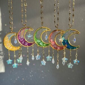 Rainbow-Moon-Car-Suncatcher-Crystal-Prism-Light-Catcher-Rainbow-Maker Rainbow Moon Car Suncatcher Crystal Prism | Light Catcher | Rainbow Maker