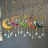 Rainbow Moon Car Suncatcher Crystal Prism | Light Catcher | Rainbow Maker