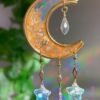 Rainbow Moon Car Suncatcher Crystal Prism | Light Catcher | Rainbow Maker