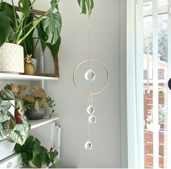 Raindrops Crystal Suncatcher, Rainbow Maker, Self Care Gift  Wall Decor