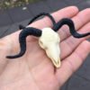 Ram Skull Pendant Necklace 3D Printed,Occult Baphomet Wicca Evil Goat Skull Necklace- Horned Devil Punk Gothic