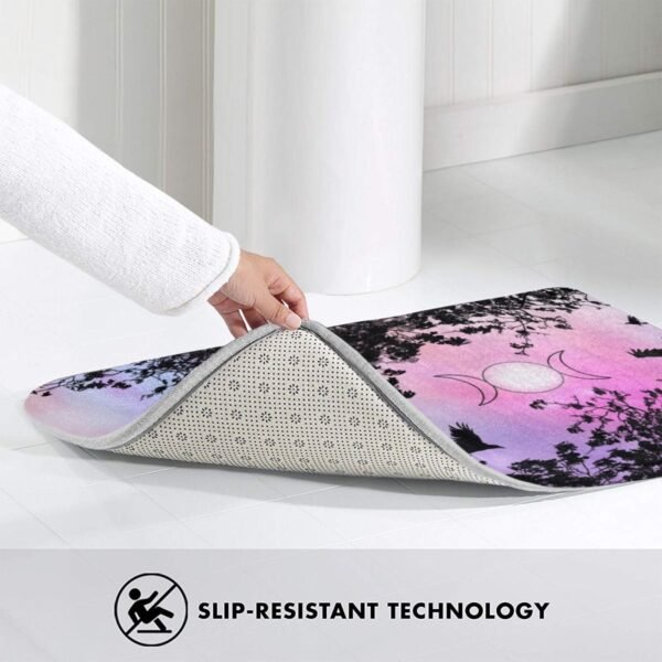 Raven Tree Soft Non-Slip Mat Rug Carpet Cushion Watercolour Raven Triple Goddess Moon Wicca Pagan Crow