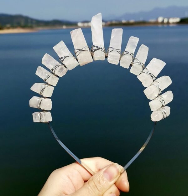 Raw Crystal Crown Witch  Accessories  Natural Crystal Headband Wicca  Bridal Party Gift