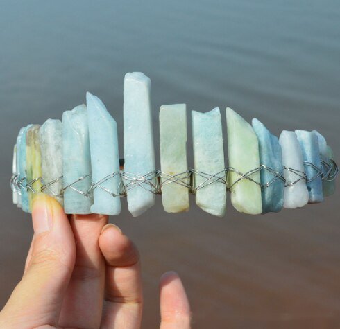 Raw Crystal Crown Witch  Accessories  Natural Crystal Headband Wicca  Bridal Party Gift