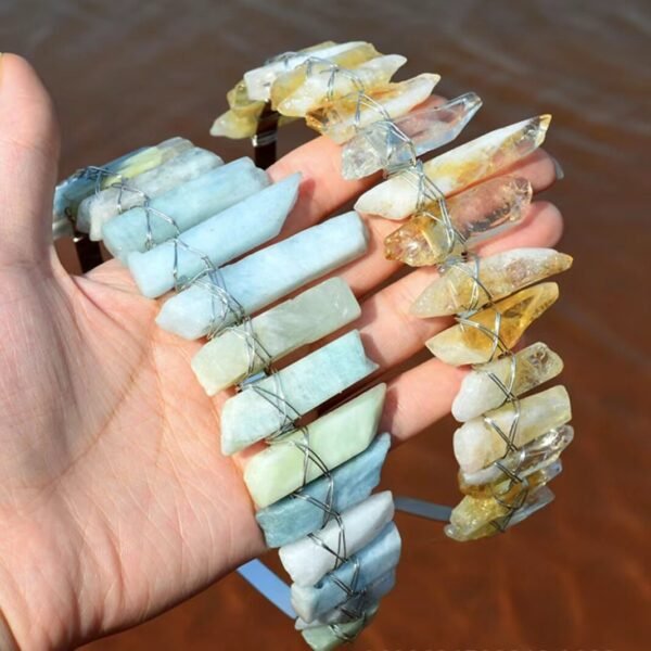 Raw Crystal Crown Witch  Accessories  Natural Crystal Headband Wicca  Bridal Party Gift