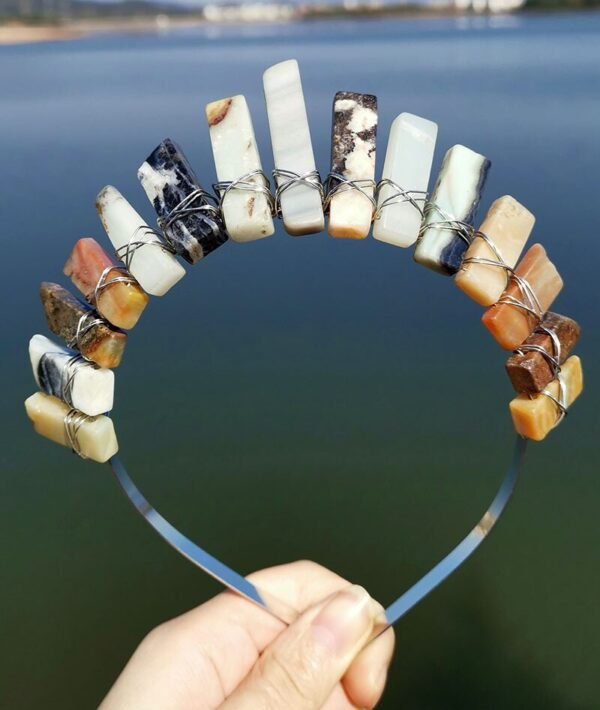Raw Crystal Crown Witch  Accessories  Natural Crystal Headband Wicca  Bridal Party Gift