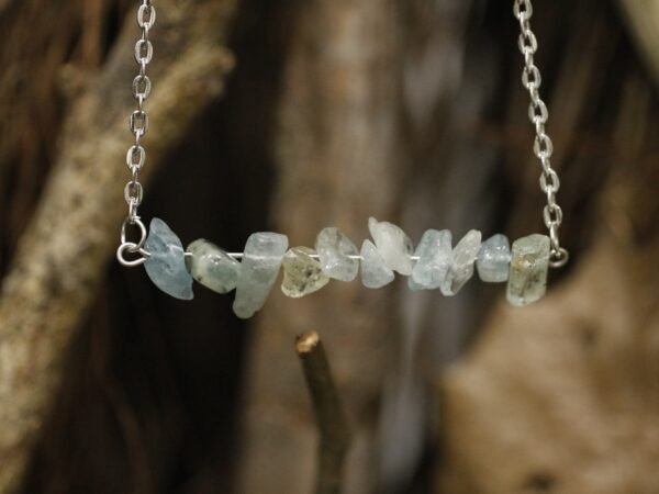 Raw Crystal Pendant Agate Aquamarine Green Aventurine Necklace Colorful Crystal Necklace Natural Crystal Jewelry Gift