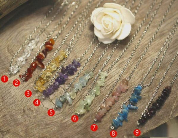 Raw Crystal Pendant Agate Aquamarine Green Aventurine Necklace Colorful Crystal Necklace Natural Crystal Jewelry Gift