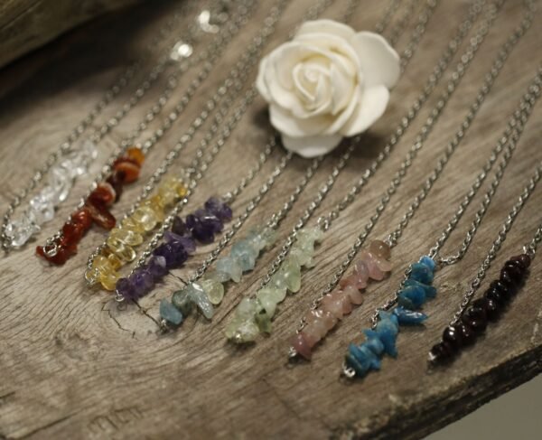 Raw Crystal Pendant Agate Aquamarine Green Aventurine Necklace Colorful Crystal Necklace Natural Crystal Jewelry Gift