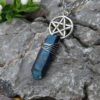 Raw Crystal Pillar Pentagram Necklace/ Wrapped Crystal Necklace/ Pendant Necklace/ Crystal Charm Necklace with 70cm Chain