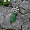 Raw Crystal Pillar Pentagram Necklace/ Wrapped Crystal Necklace/ Pendant Necklace/ Crystal Charm Necklace with 70cm Chain