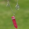 Raw Crystal Pillar Pentagram Necklace/ Wrapped Crystal Necklace/ Pendant Necklace/ Crystal Charm Necklace with 70cm Chain
