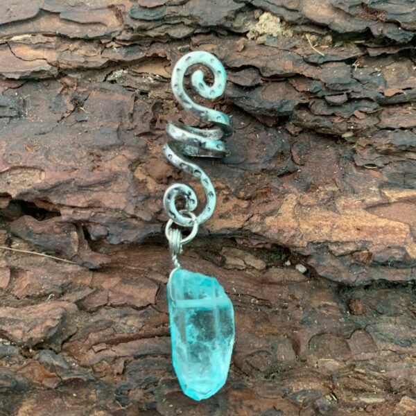 Raw Crystal Viking Spiral Sneak Beaded Beads Wicca Hair Braids Vintage  Witchcraft Accessories natural crystal