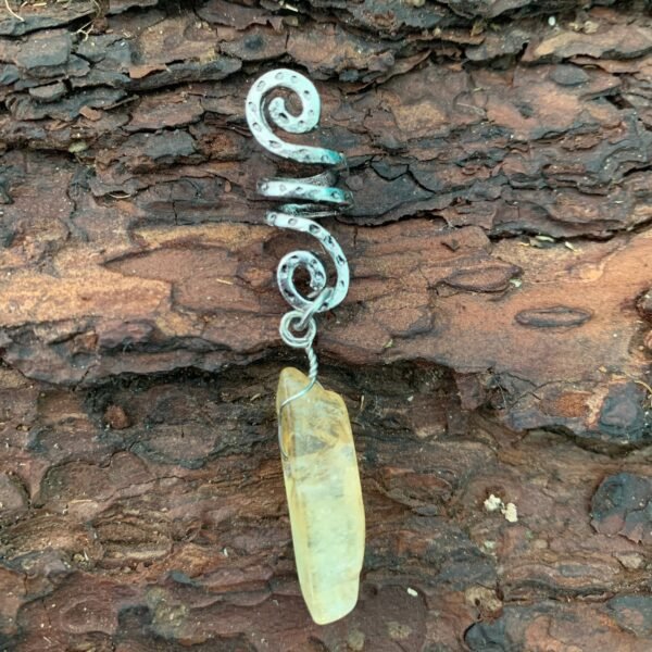 Raw Crystal Viking Spiral Sneak Beaded Beads Wicca Hair Braids Vintage  Witchcraft Accessories natural crystal