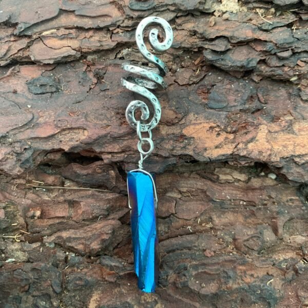 Raw Crystal Viking Spiral Sneak Beaded Beads Wicca Hair Braids Vintage  Witchcraft Accessories natural crystal