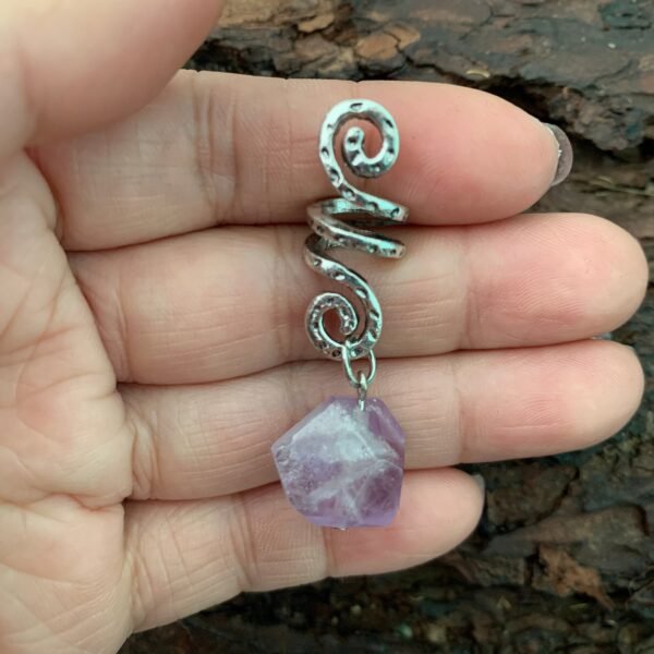 Raw Crystal Viking Spiral Sneak Beaded Beads Wicca Hair Braids Vintage  Witchcraft Accessories natural crystal