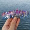 Raw crystal crown custom dragonfly accessories moon crown Goddess crown bridal