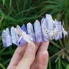 Raw crystal crown custom dragonfly accessories moon crown Goddess crown bridal