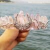 Magic Wicca~Raw crystal crown headband moon tree branch headband headgear bridal party ladies headgear gift witch hairband