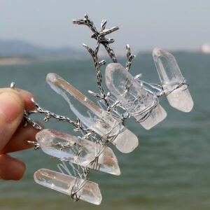 Raw-crystal-hair-comb-branch-antler-branch-hair-fork-hairpin-witch-bridal-party-wicca-jewelry-hair Raw crystal hair comb branch antler branch hair fork hairpin witch bridal party wicca jewelry hair accessory wedding gift