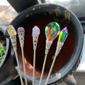 Raw-crystal-hairpin-crystal-hair-stick-plated-stained-glass-hairpin-sun-catcher-hairpin-hair-accessories-wedding Raw crystal hairpin crystal hair stick plated stained glass hairpin sun catcher hairpin wedding bride BOHO gift