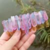 Raw crystal wedding   hair comb hair fork hairpin witch party  princess wedding bridesmaid gifts