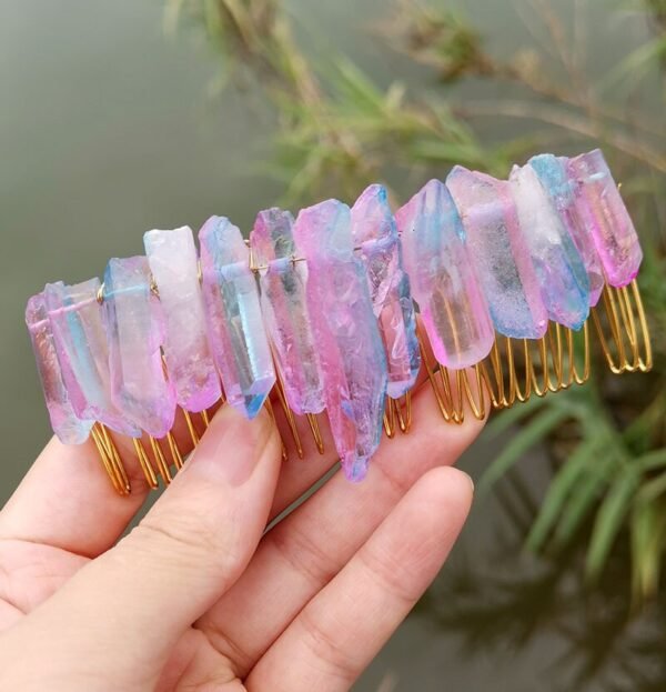 Raw crystal wedding   hair comb hair fork hairpin witch party  princess wedding bridesmaid gifts
