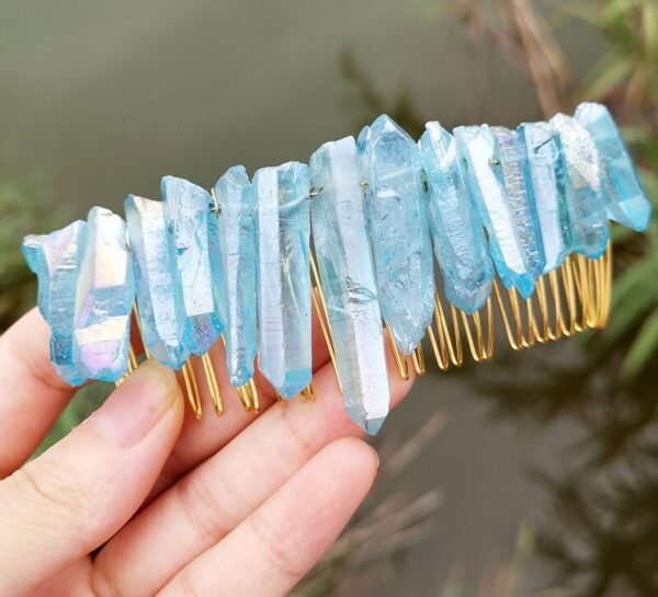 Raw crystal wedding   hair comb hair fork hairpin witch party  princess wedding bridesmaid gifts