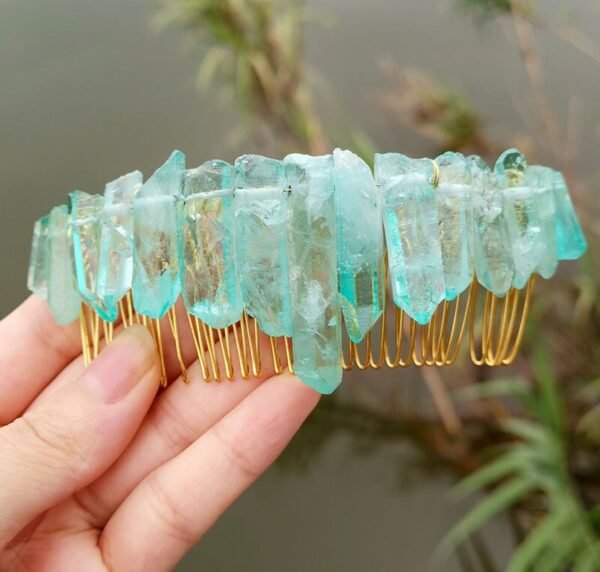 Raw crystal wedding   hair comb hair fork hairpin witch party  princess wedding bridesmaid gifts